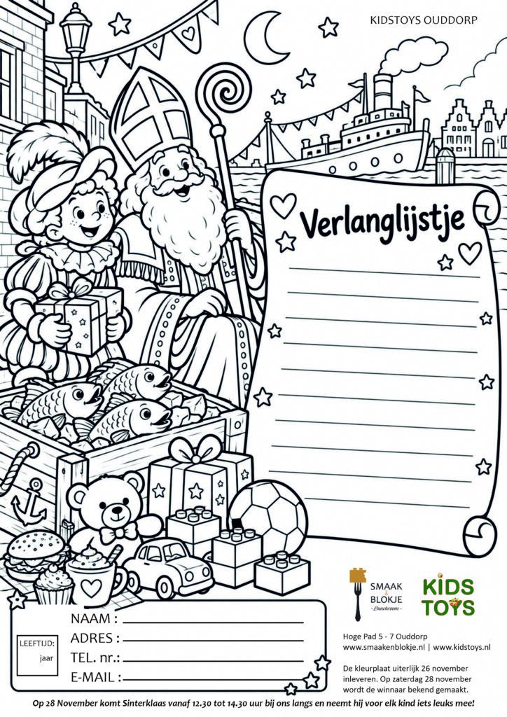 Sinterklaas Kleurplaat 724x1024